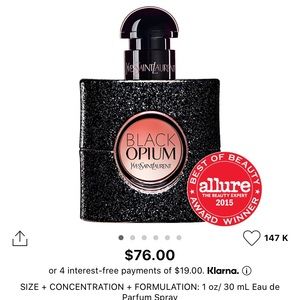 Black opium YSL hair fragrance